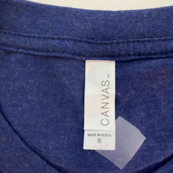 Canvas Men’s Premium Ultra Thin Molon Labe Blue Graphic T-Shirt Size Small NEW! - Picture 6 of 6